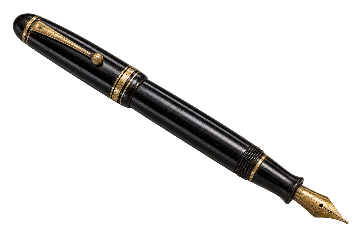Antique fountain pen with a brass nib