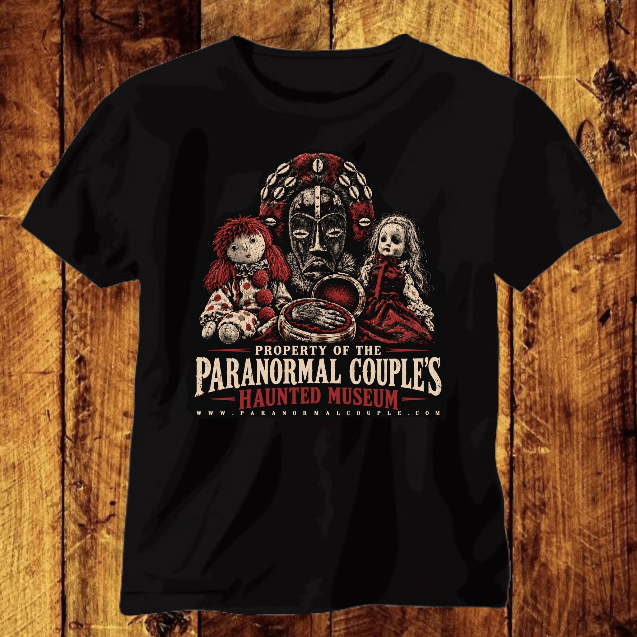 Paranormal Couple’s Haunted Museum 2027 T-shirt design